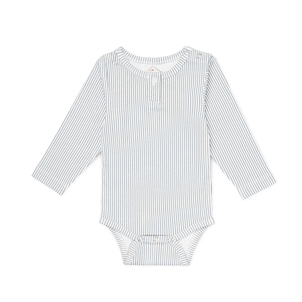 Long Sleeved Body William - GOTS - Classic Stripes Blue