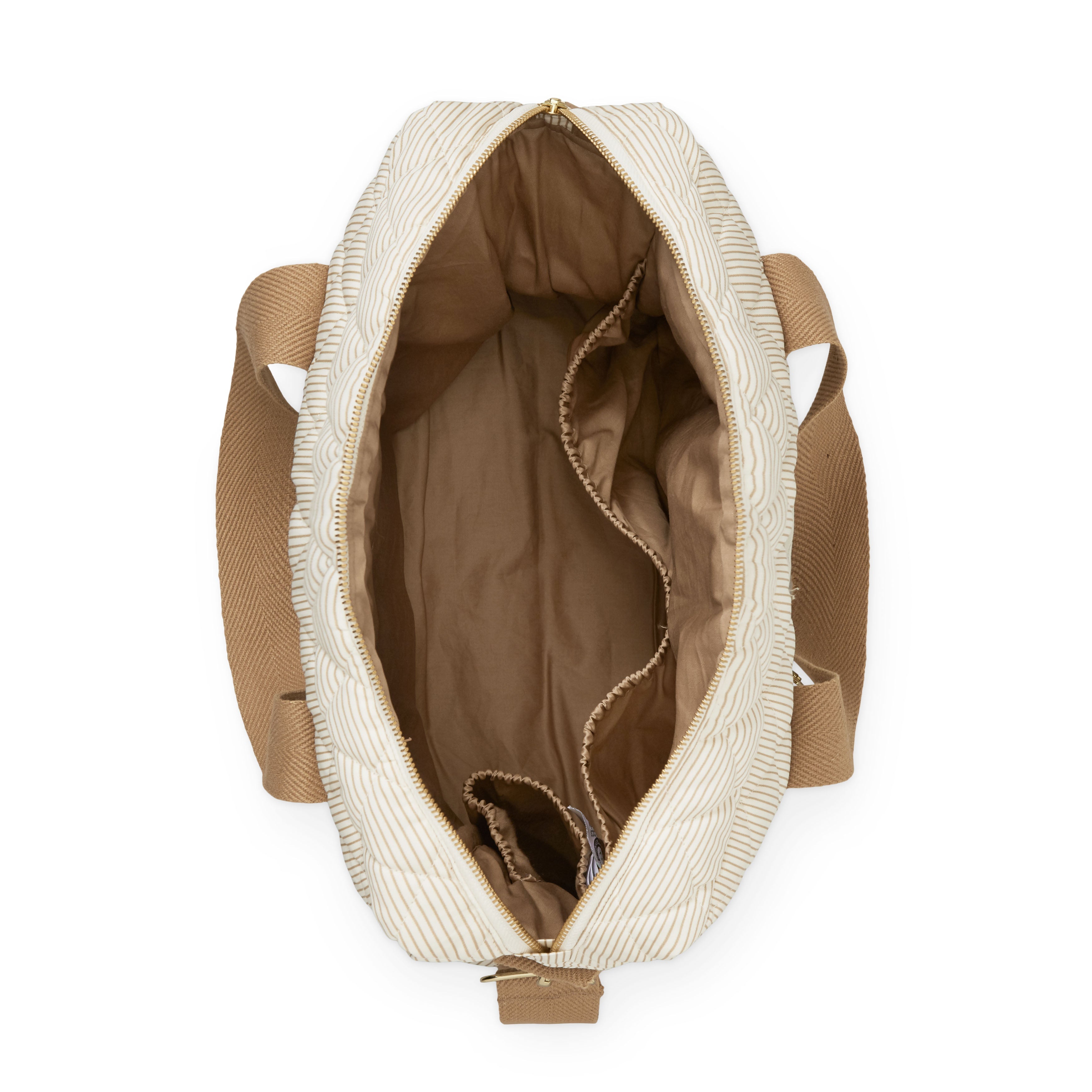 Changing Bag w/pram straps - OCS - Classic Stripes Camel