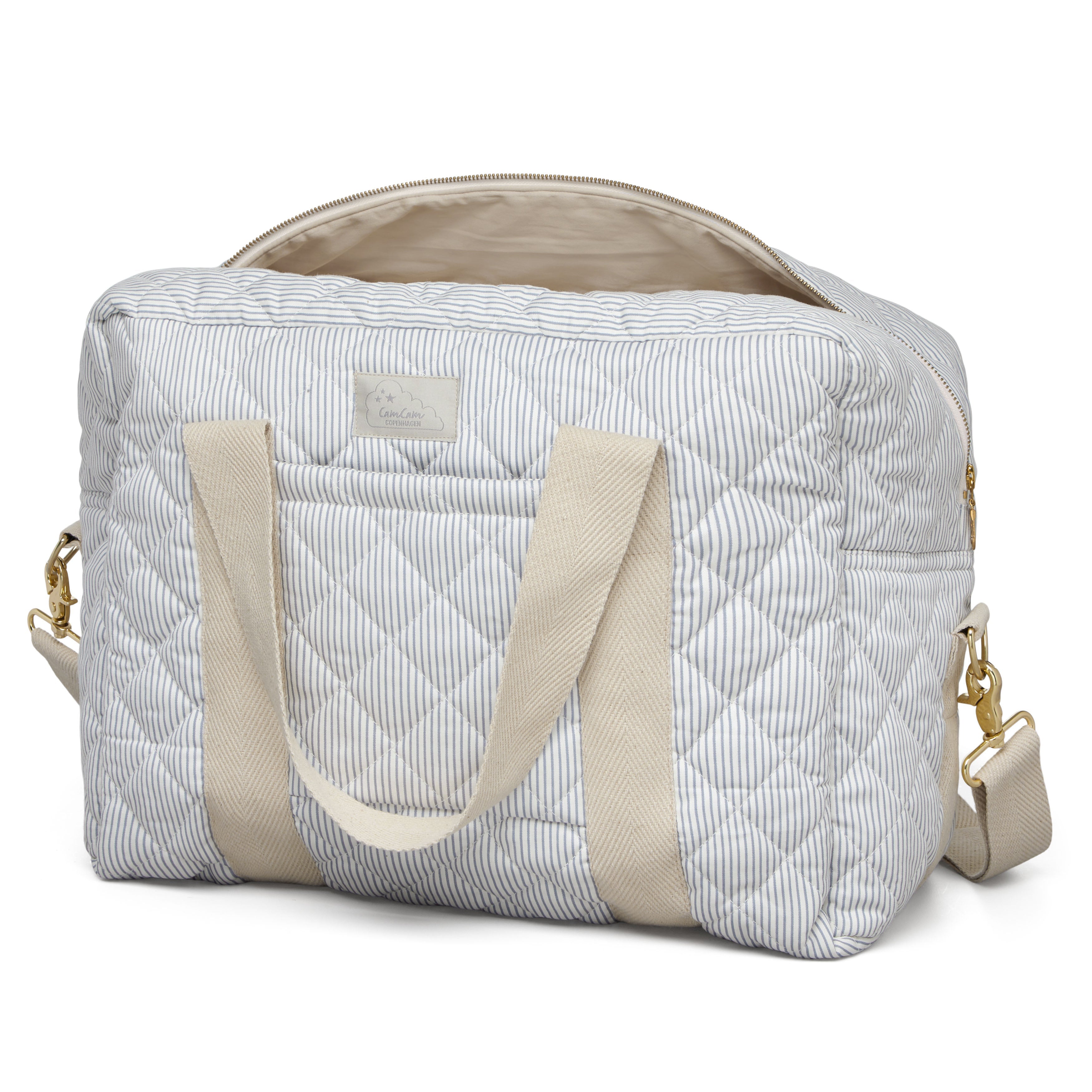 Changing Bag w/pram straps, Large - OCS - Classic Stripes Blue