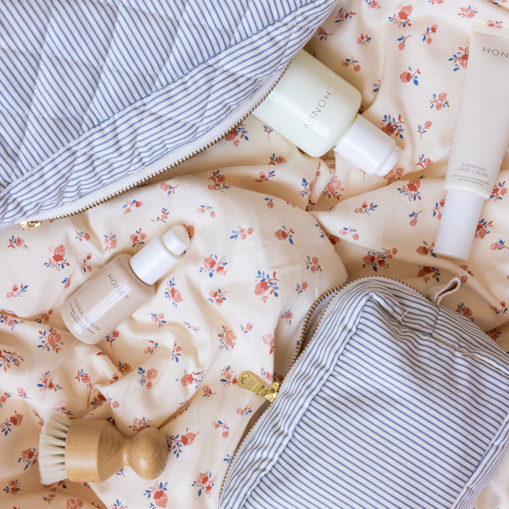 Make Up Bag - OCS Classic Stripes Blue, Praline