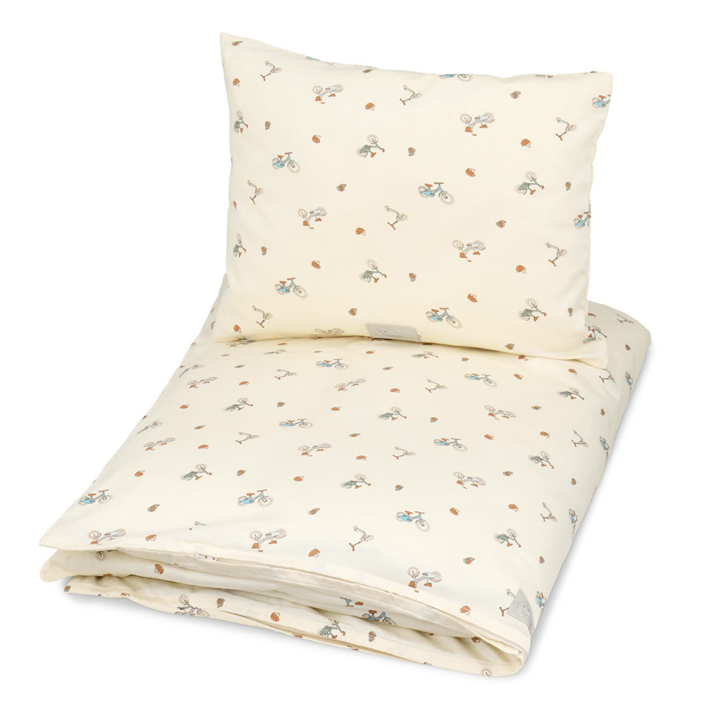 Bedding set, Junior, 100x140cm - GOTS - Bicycles