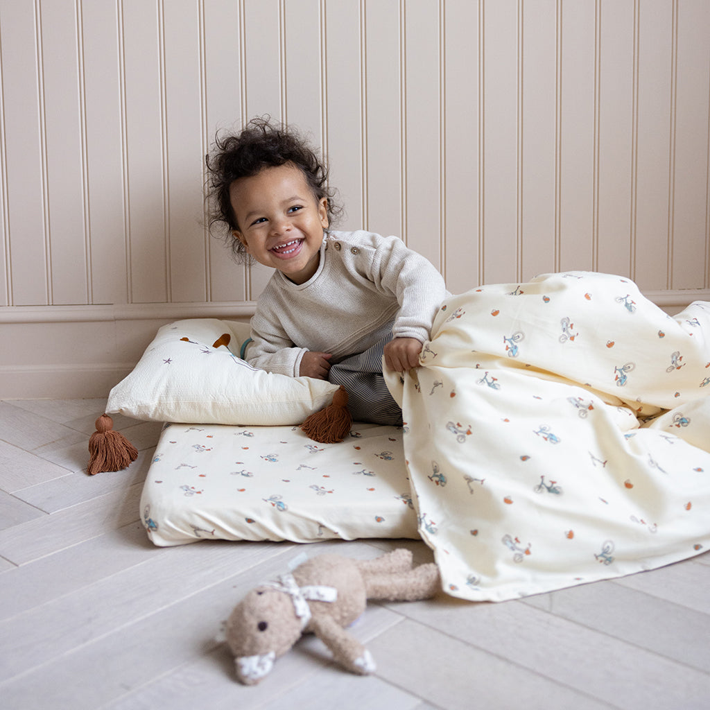 Bedding set, Junior, 100x140cm - GOTS - Bicycles