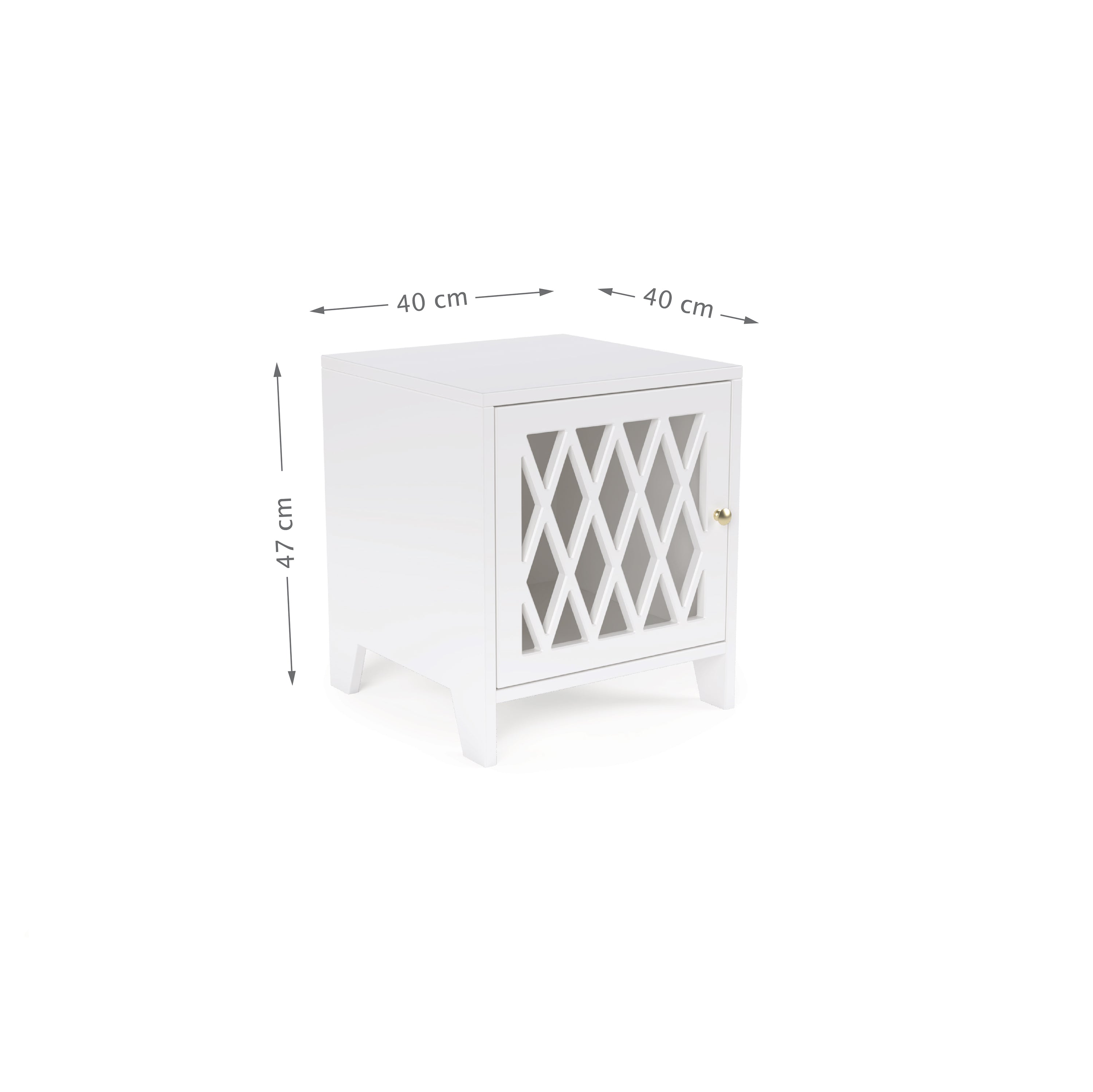 Harlequin Bedside Table - FSC Mix - White
