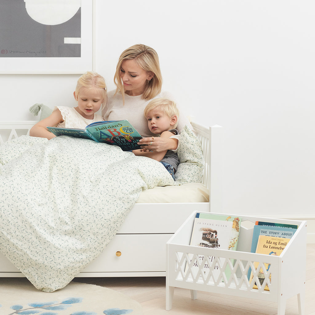 Harlequin Book Bench - White