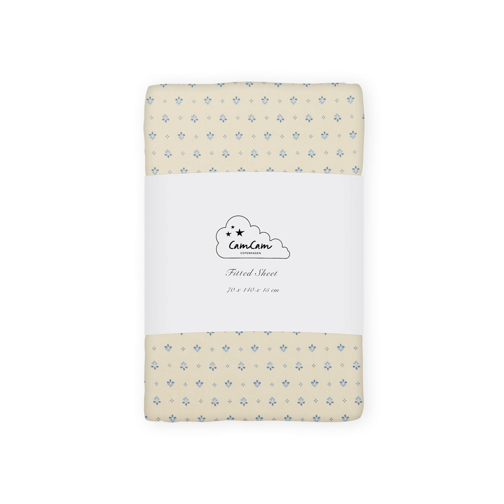 Sheet, Fitted, 70x140x15cm - GOTS - Capri