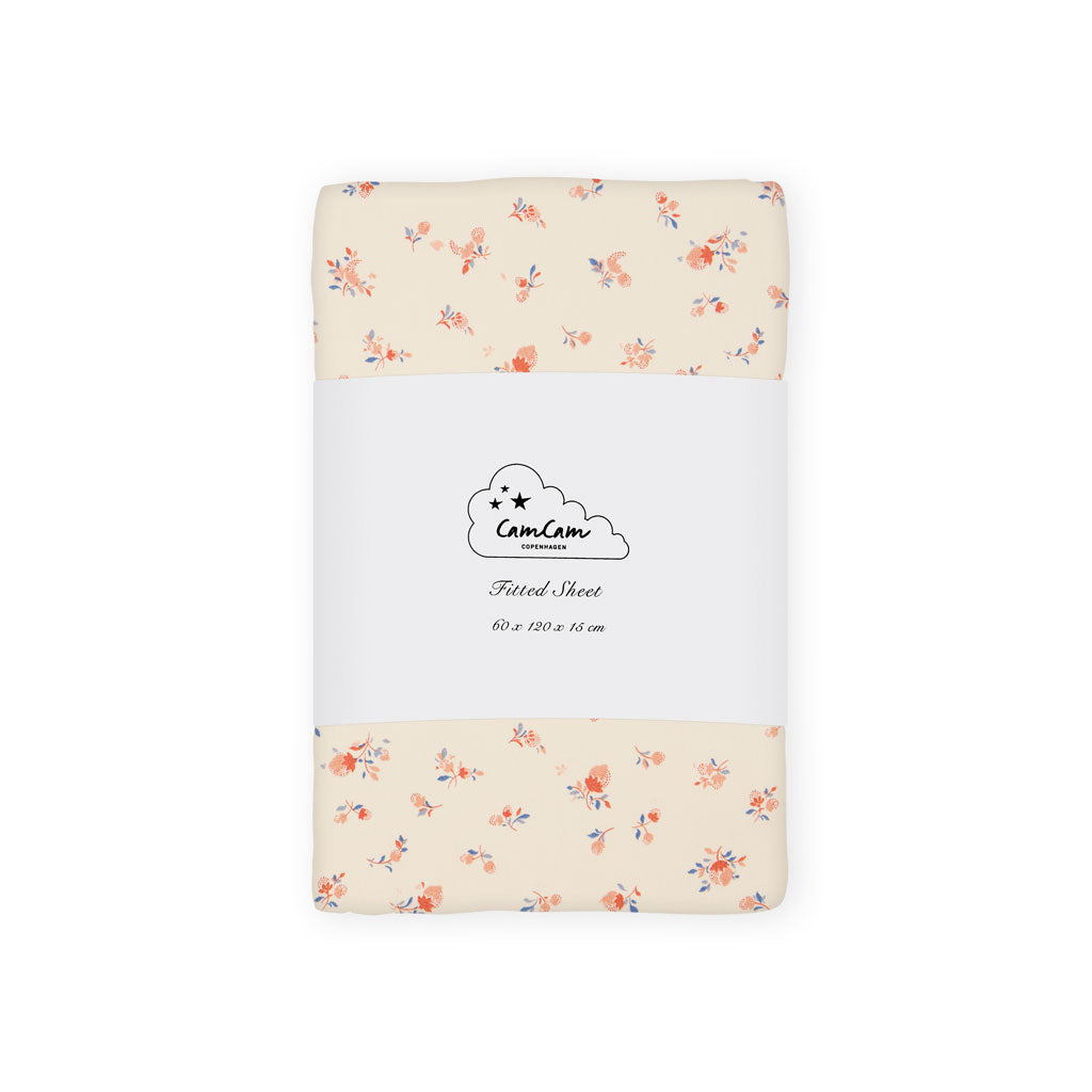 Sheet, Fitted, 60x120x15cm - GOTS - Berries