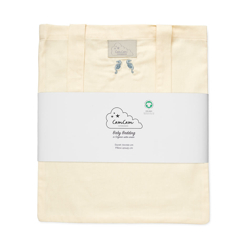 Embroidered Bedding, Baby, 70x100cm - GOTS - Sea Garden