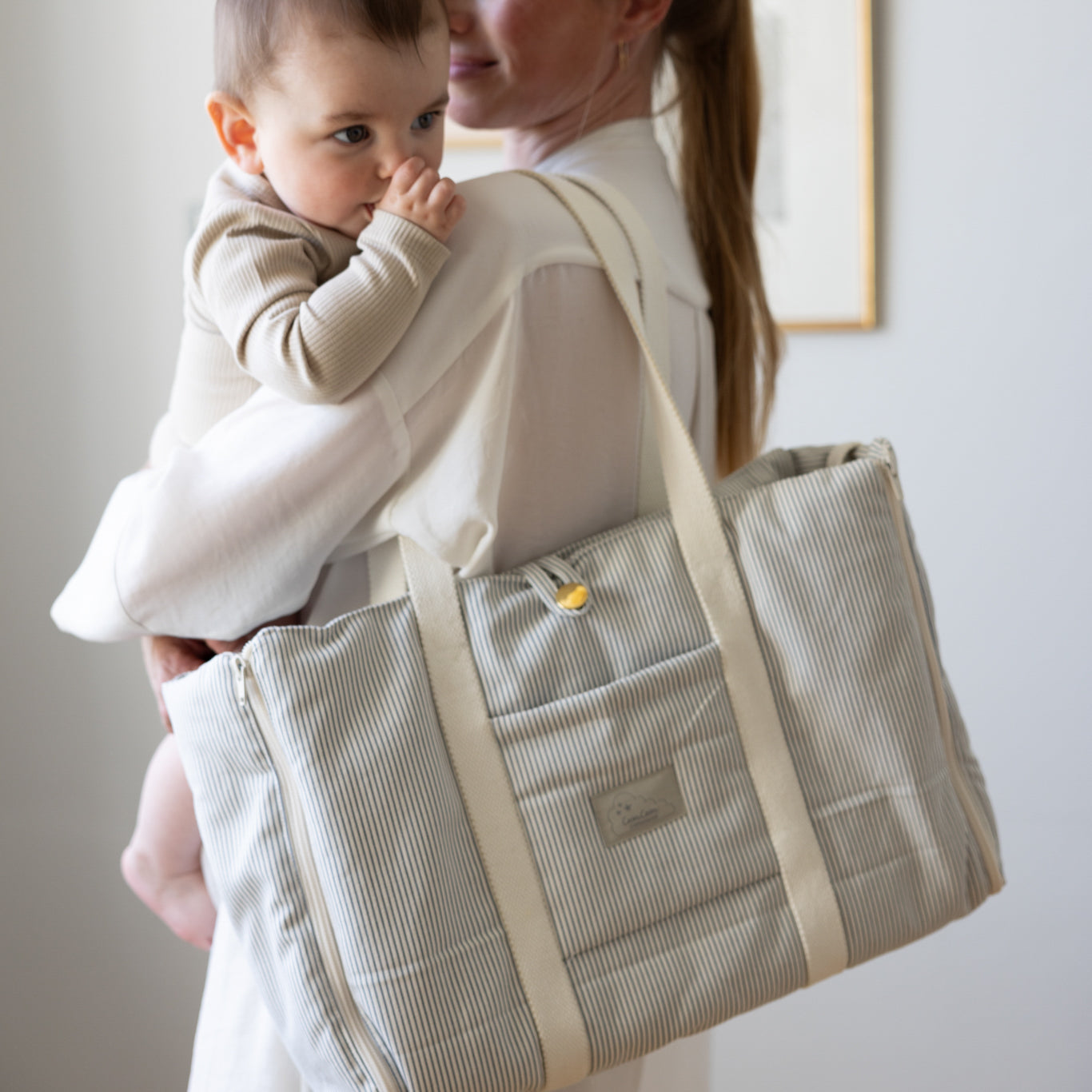 Fold-Out Changing Bag - OCS - Classic Stripes Blue