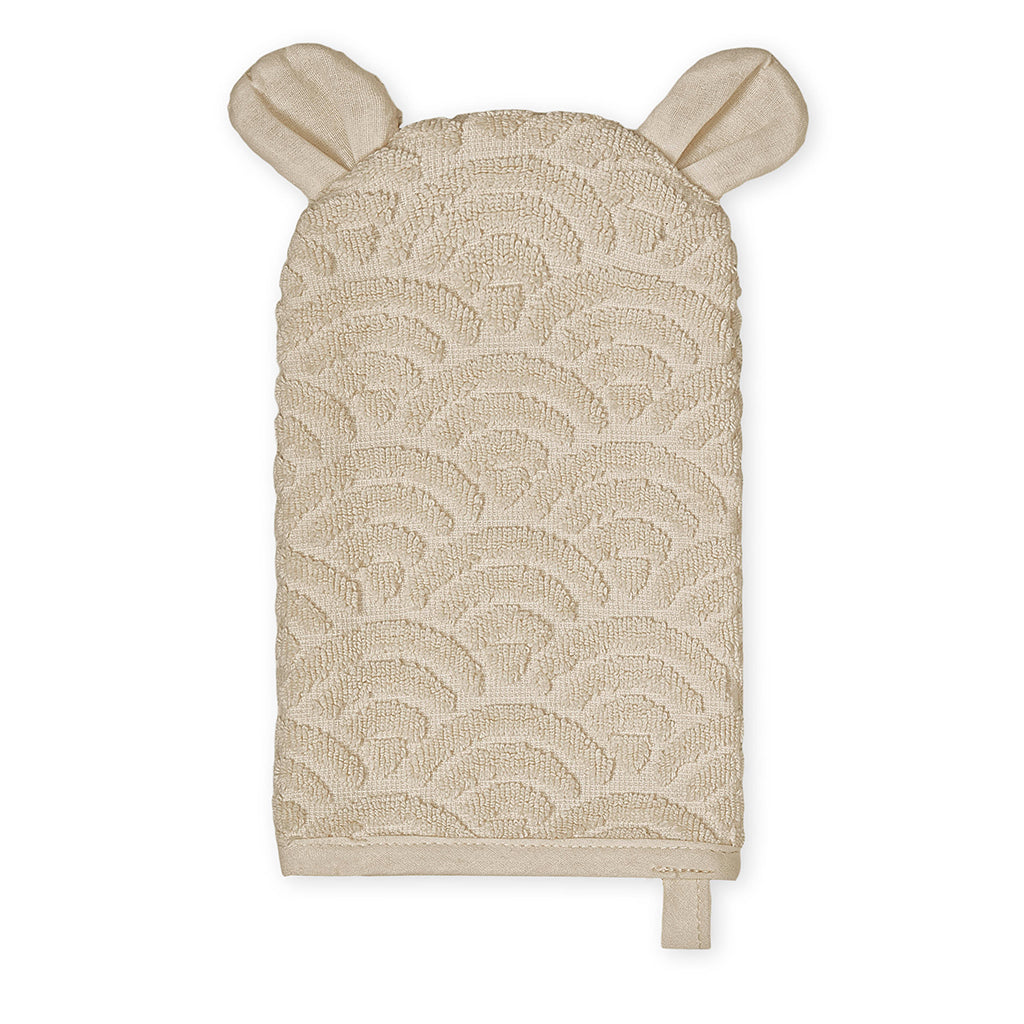 Wash Glove w/ ears - GOTS Almond