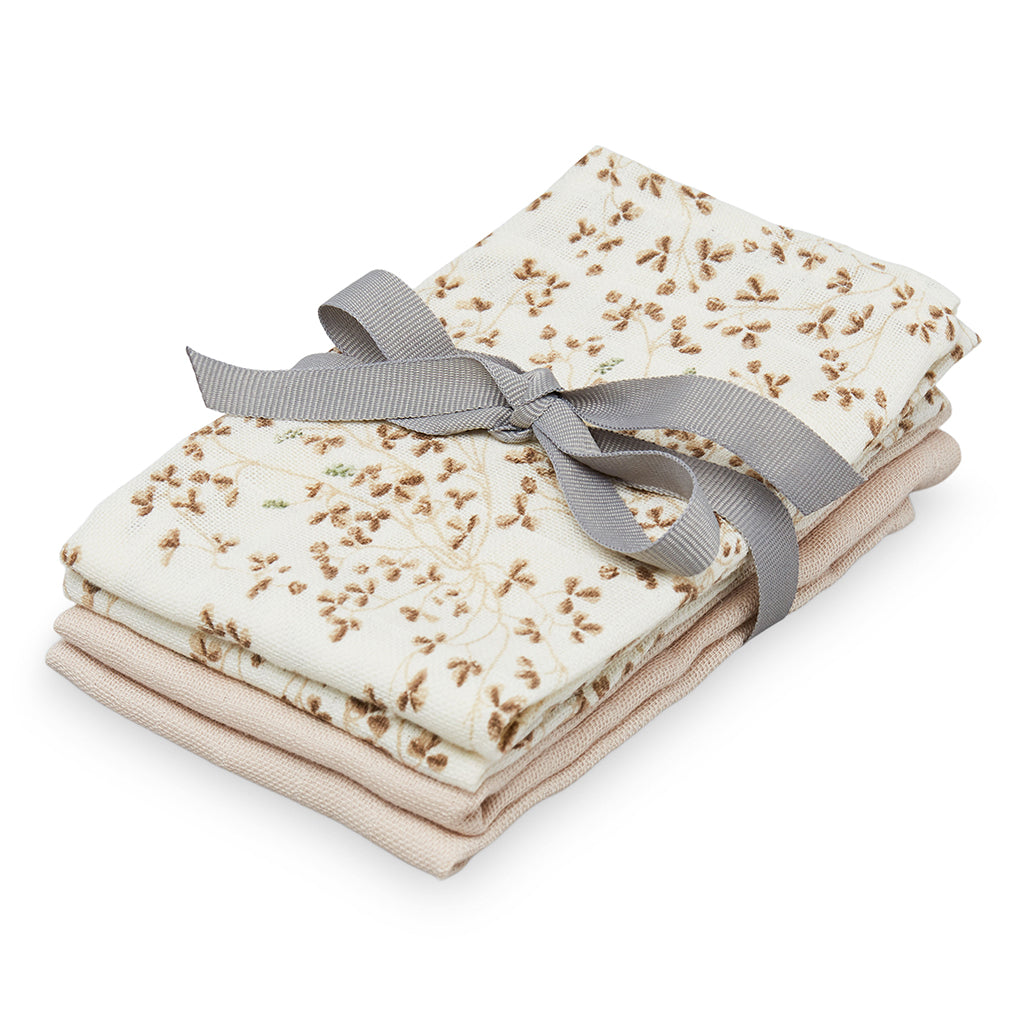 Wash Cloth, 4 pack - GOTS Mix Lierre, Almond
