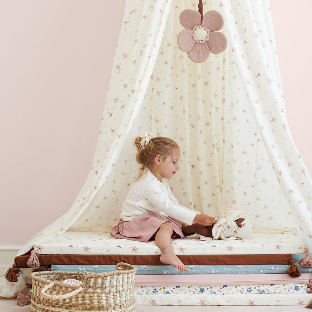 Bed Canopy - GOTS Dusty Rose