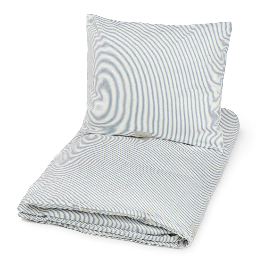 Bedding set, Single, 140x200cm - GOTS Classic Stripes Blue