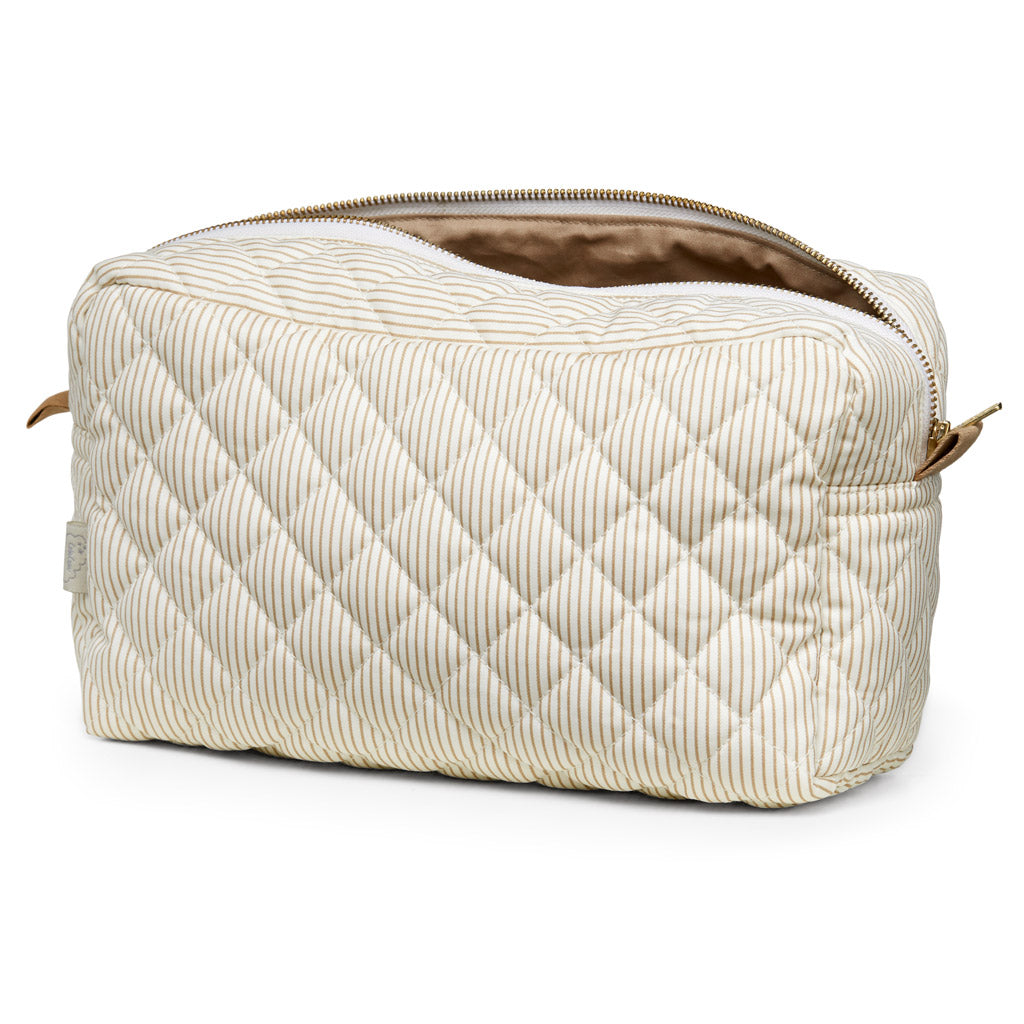 Toiletry Bag - OCS Classic Stripes Camel/ Camel