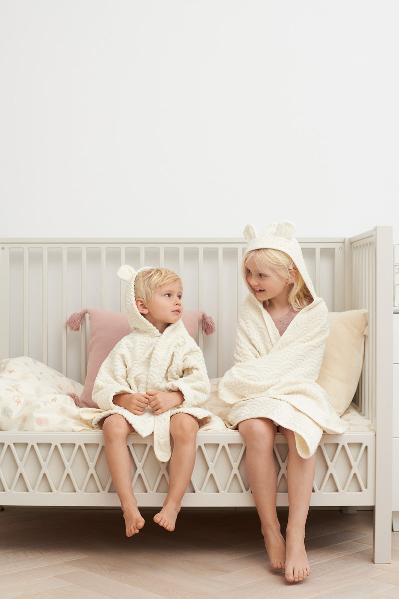 Towel, Junior, Hooded w/ ears - GOTS Almond