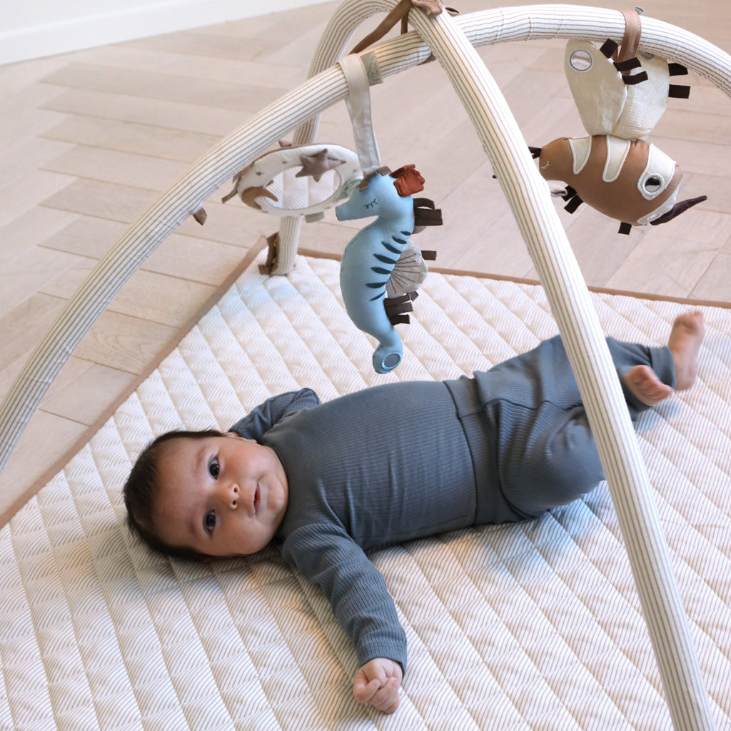 Fabric Baby Gym - OCS Classic Stripes Camel