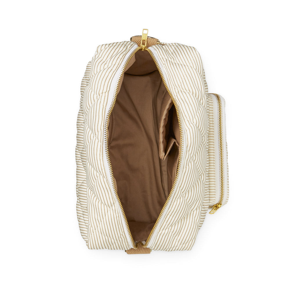 Small Changing Bag - OCS Classic Stripes Camel