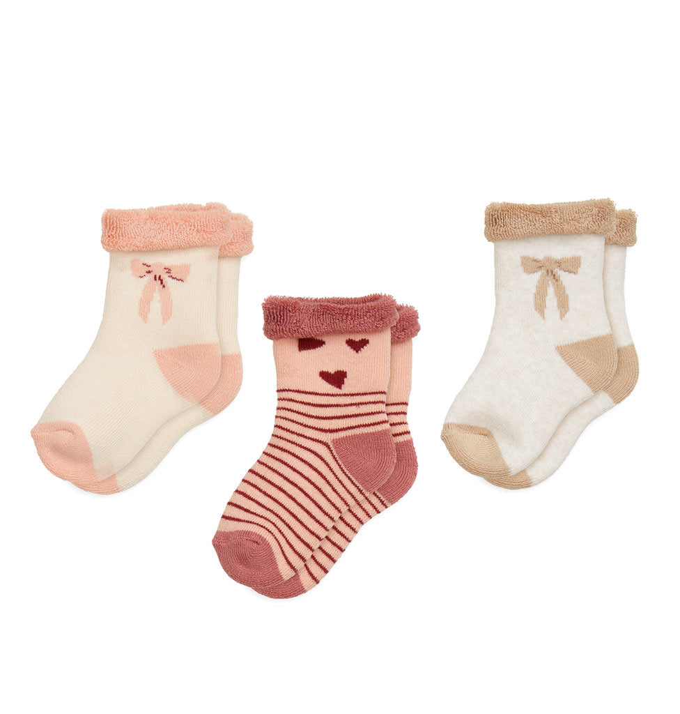 Terry Socks Safi, 3 Pack - Bows