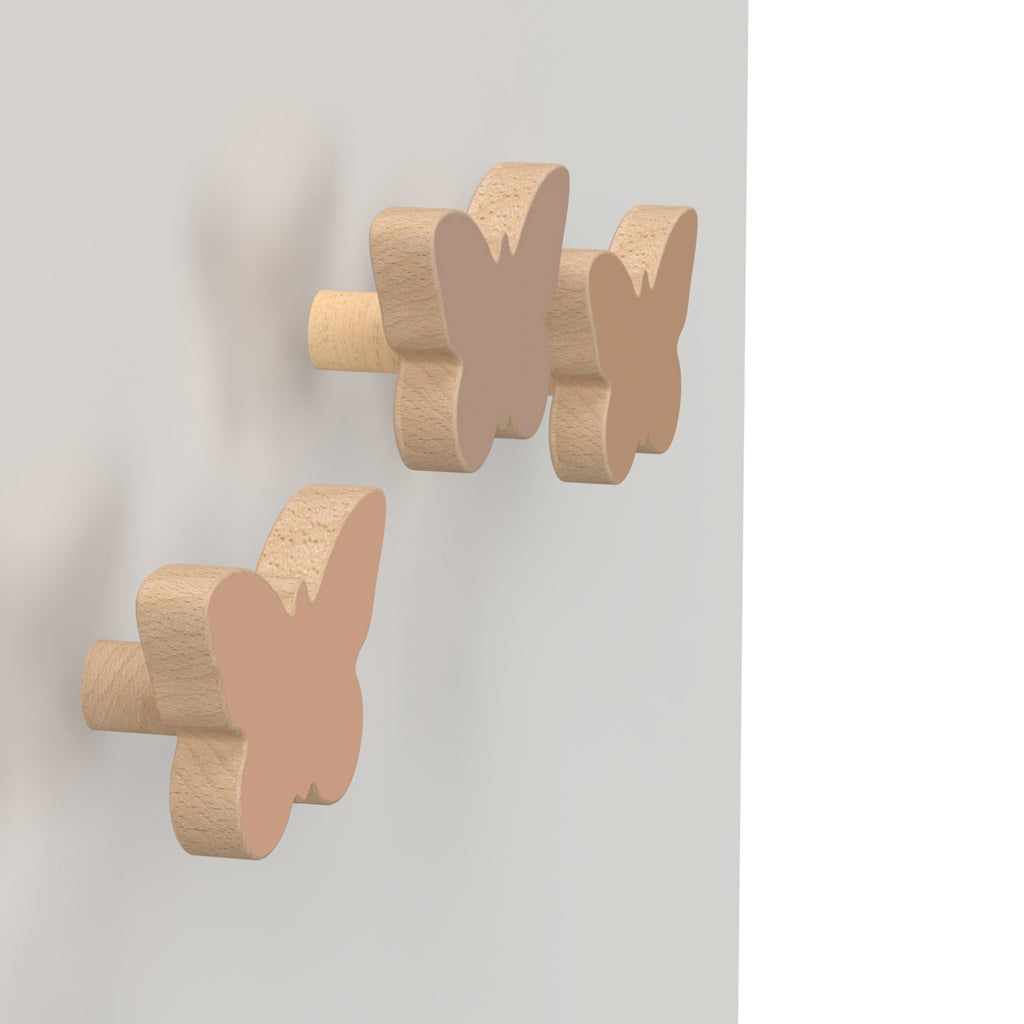 Wooden Butterfly Hooks, 3-pack - FSC 100%