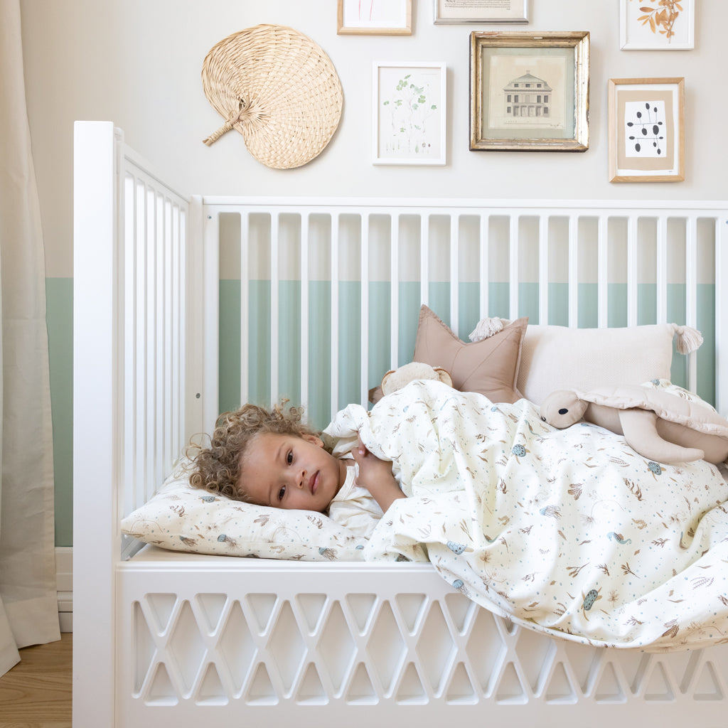 Bedding set, Junior, 100x140cm - GOTS - Sea Garden