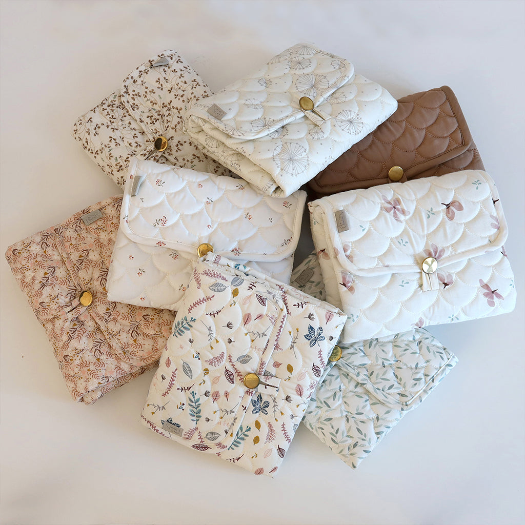 Changing Mat, Quilted - OCS Windflower Creme