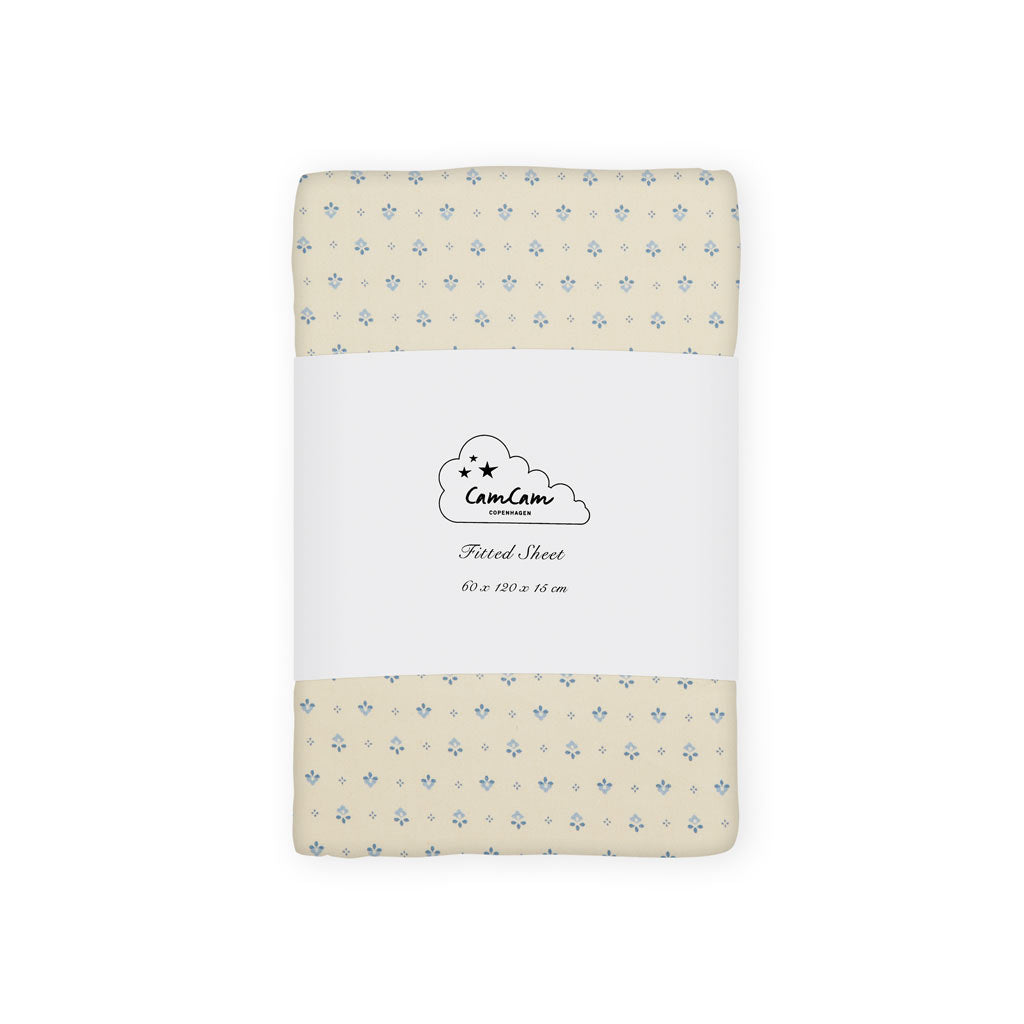 Sheet, Fitted, 60x120x15cm - GOTS - Capri