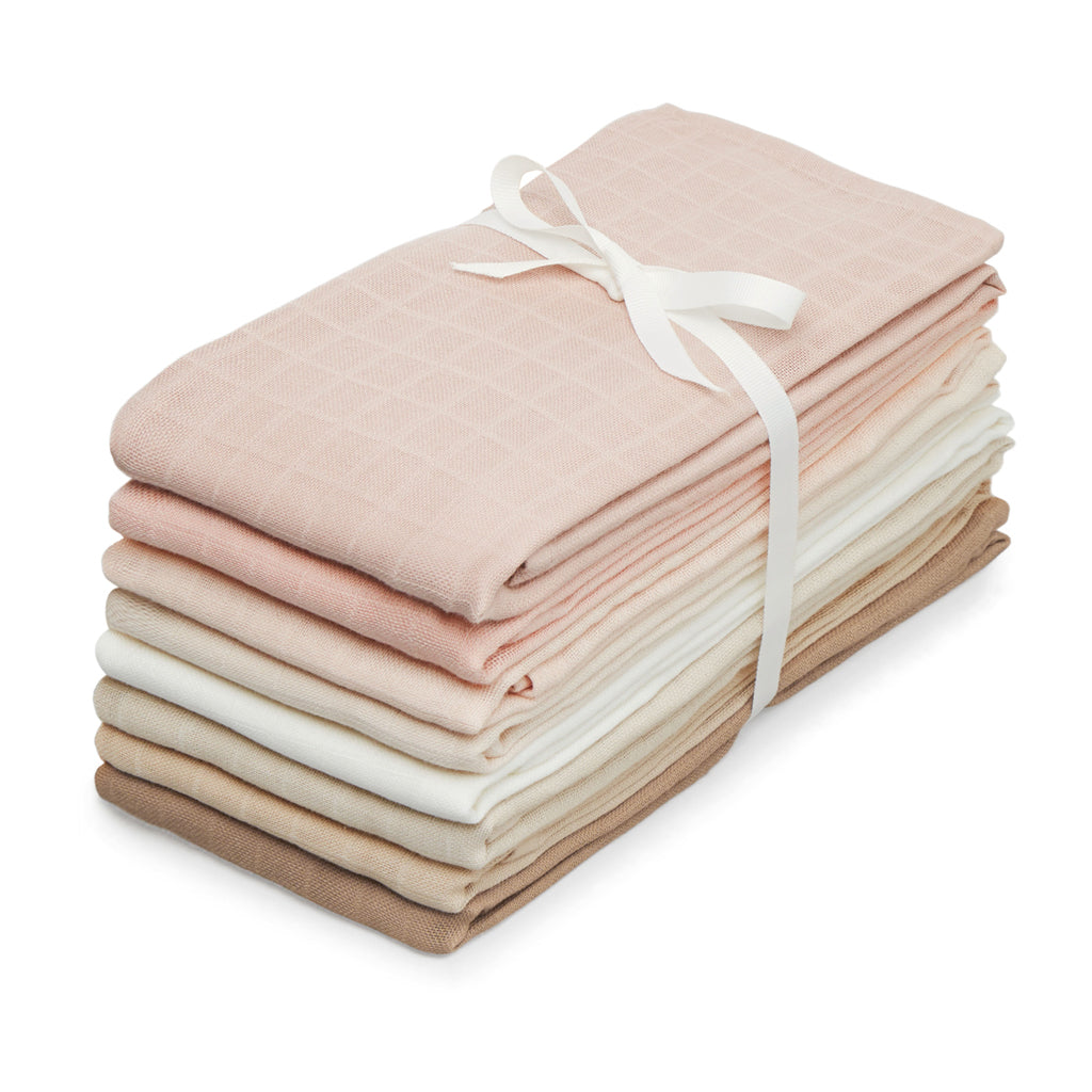 Muslin Cloth, 8-pack - GOTS Rose Mix