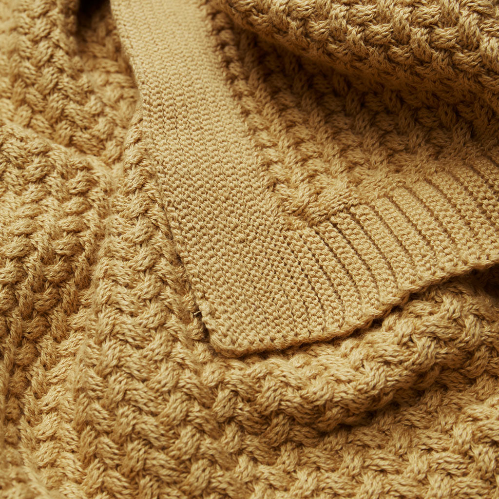 Harper Baby Knit Throw - GOTS - Honey