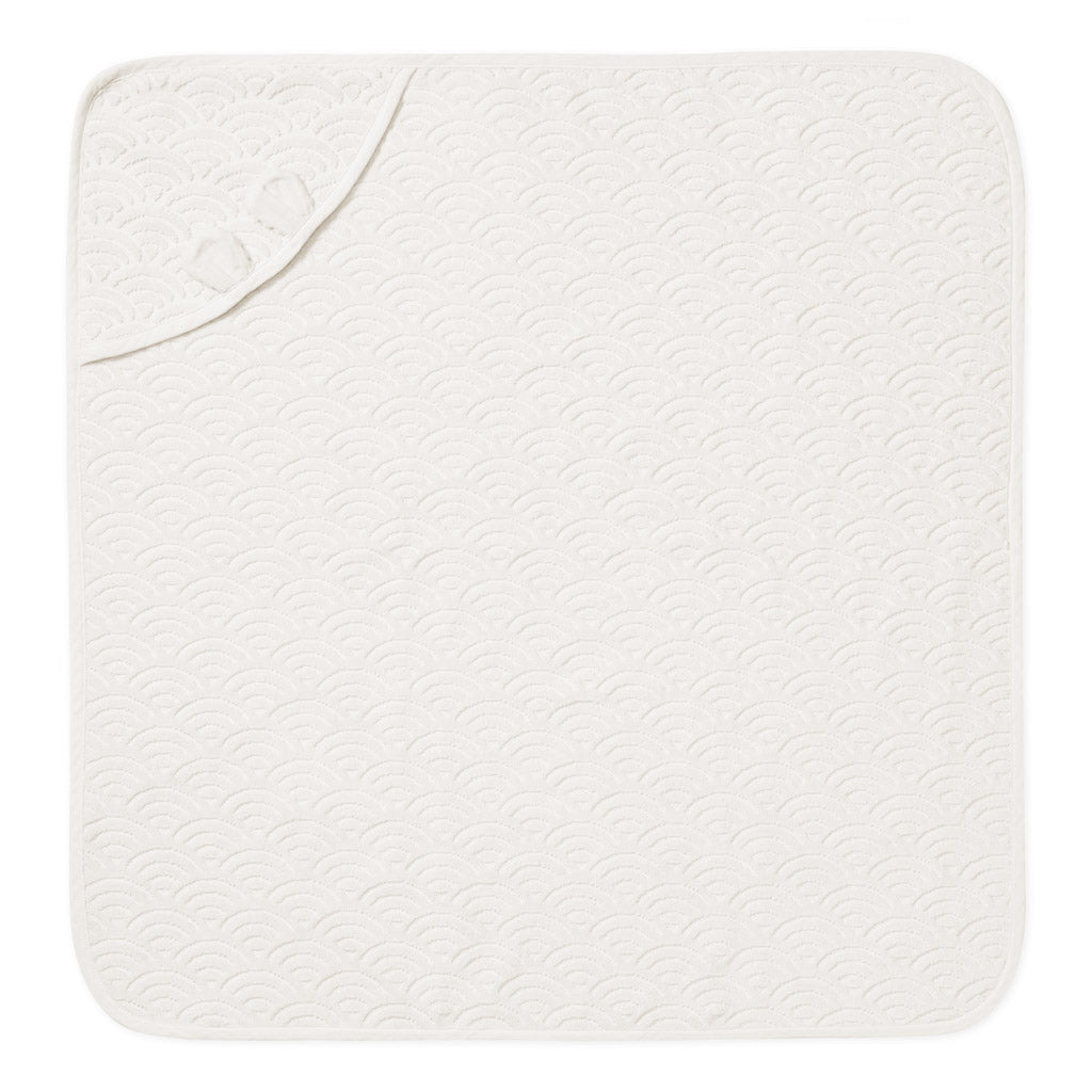 Towel, Baby, hooded w/ ears - GOTS Off-White