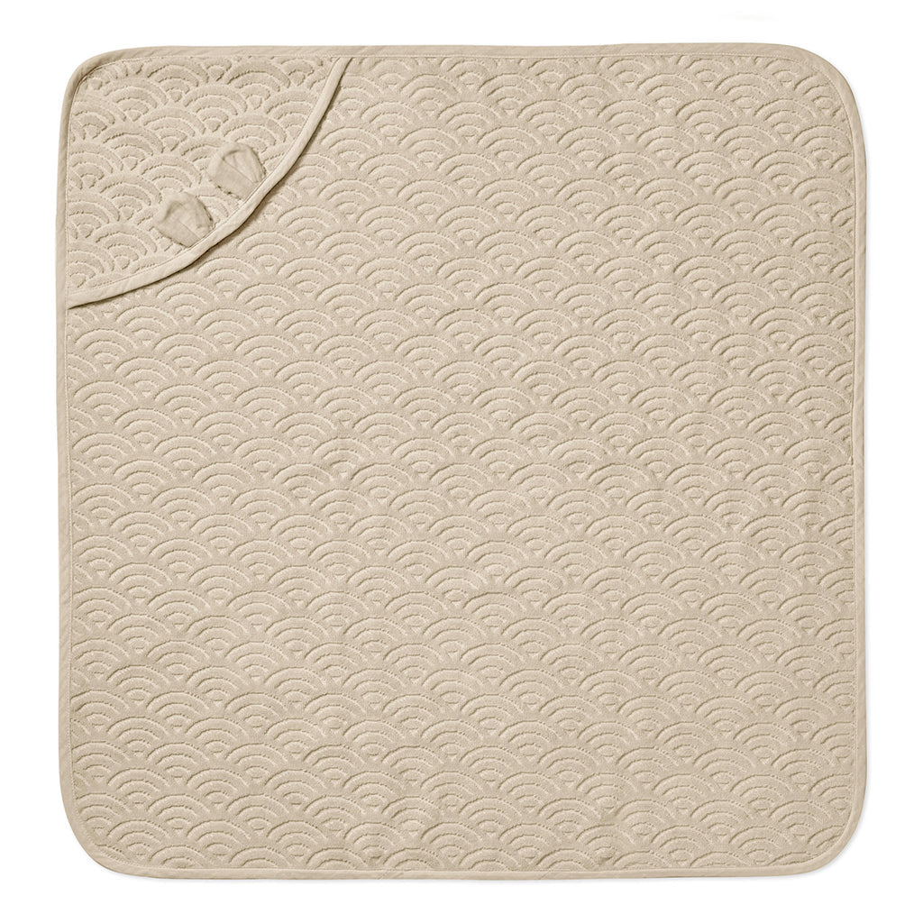 Towel, Baby, hooded w/ ears - GOTS Almond