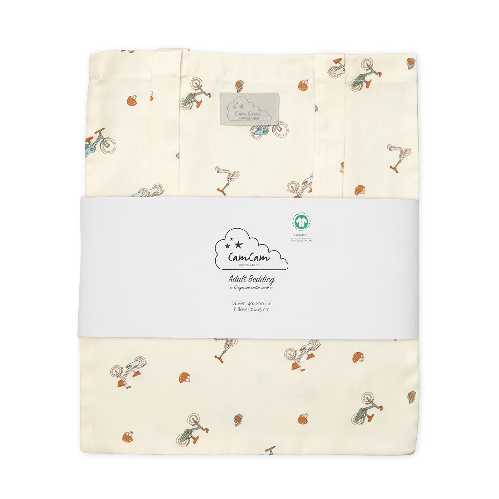 Bedding set, Single, 140x200cm - GOTS - Bicycles