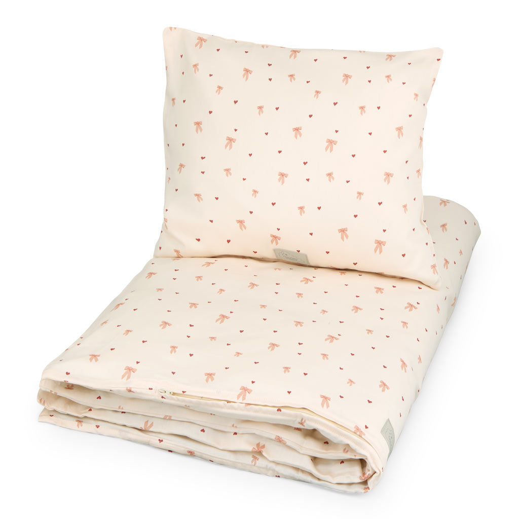 Bedding set, Single, 140x200cm - GOTS - Bows