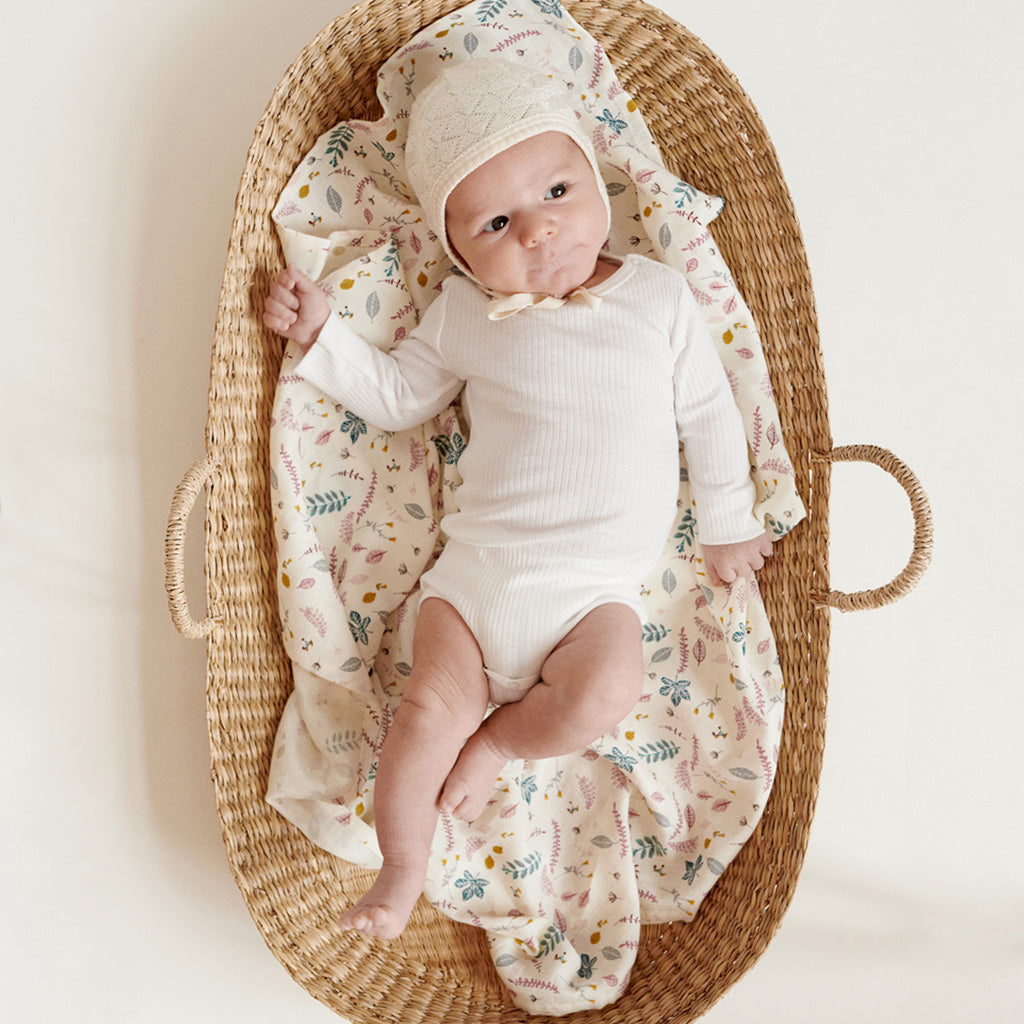 Changing Basket Liner - OCS Pressed Leaves Rose