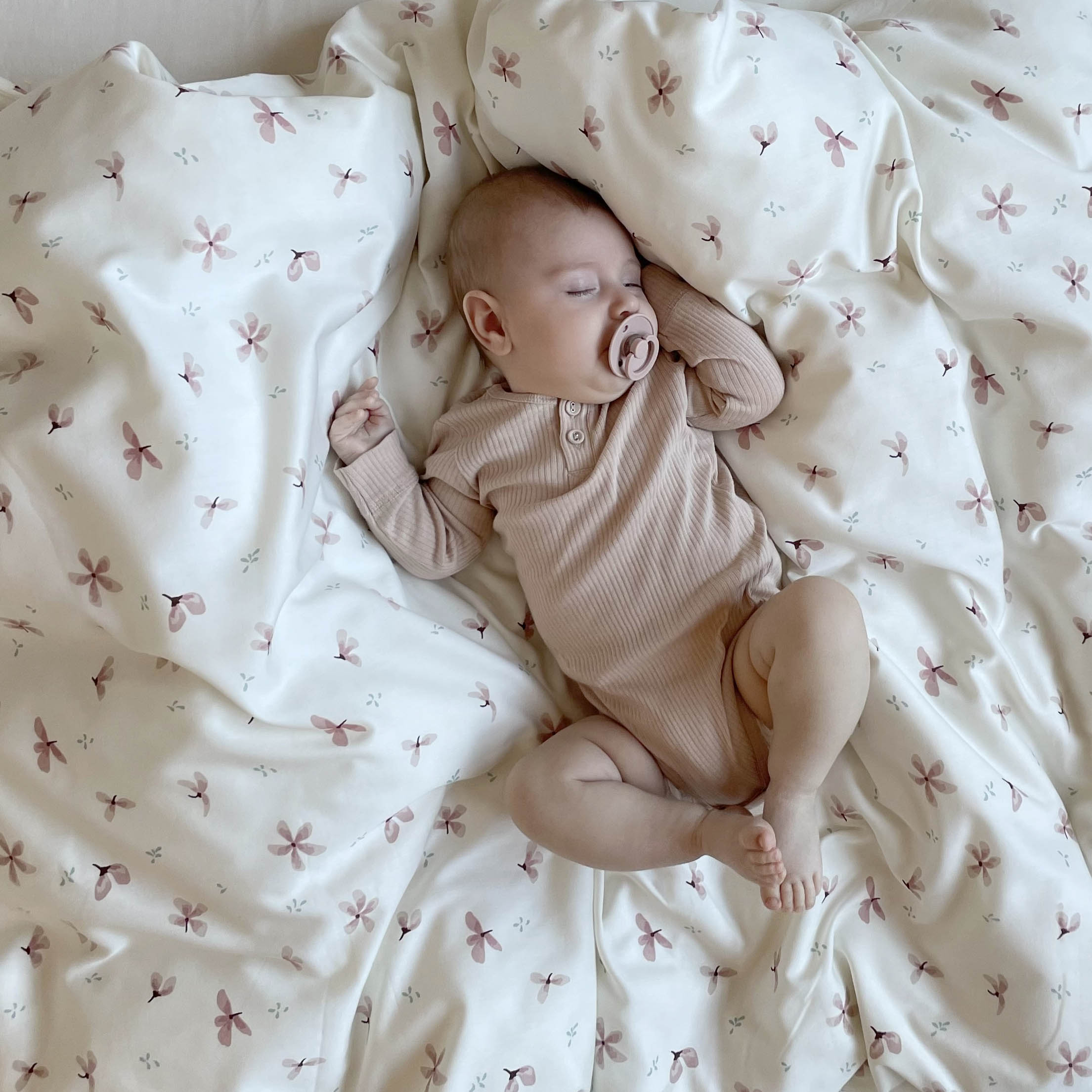 Bedding set, Baby, 70x100cm - GOTS Windflower Creme