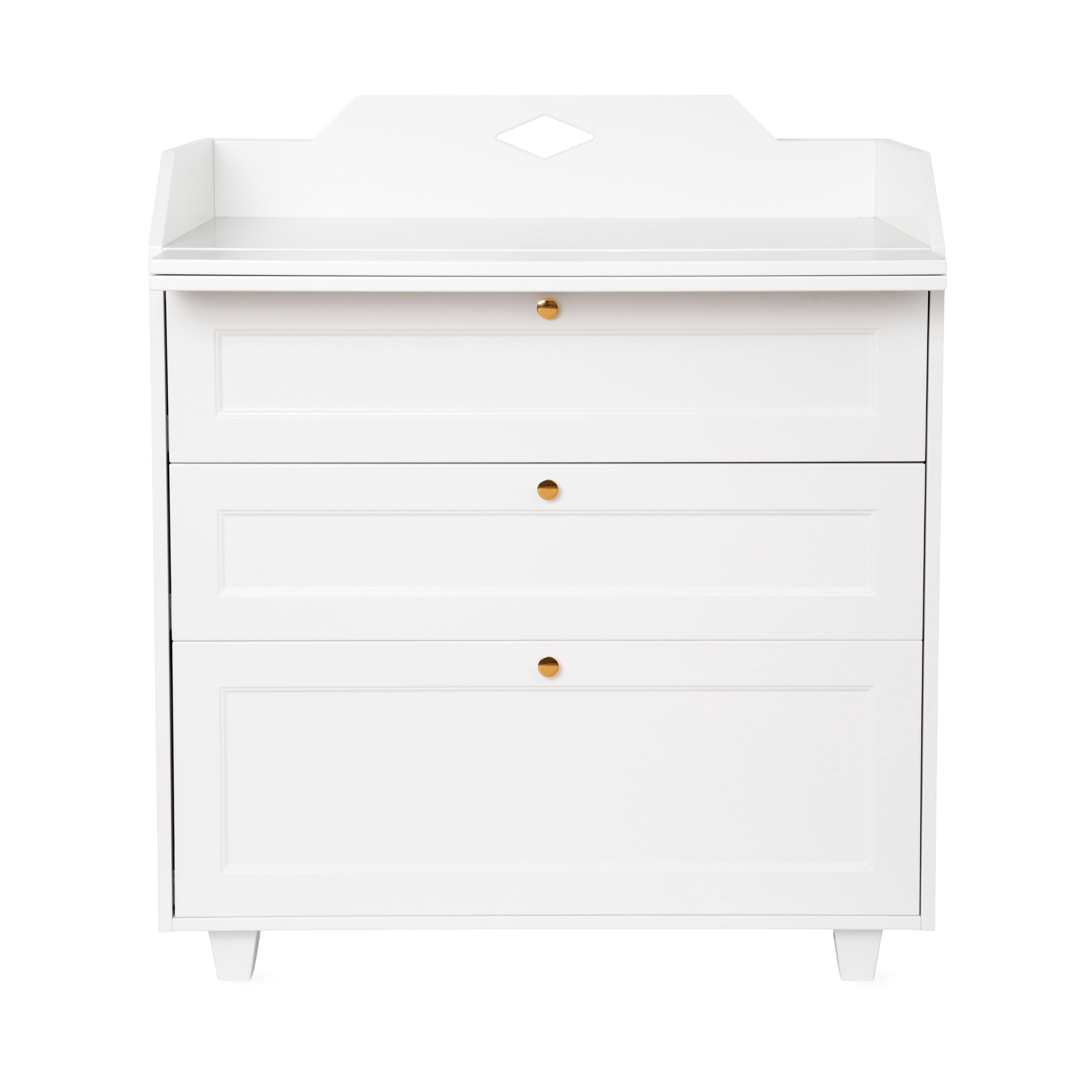 Luca Changing Table Dresser - White